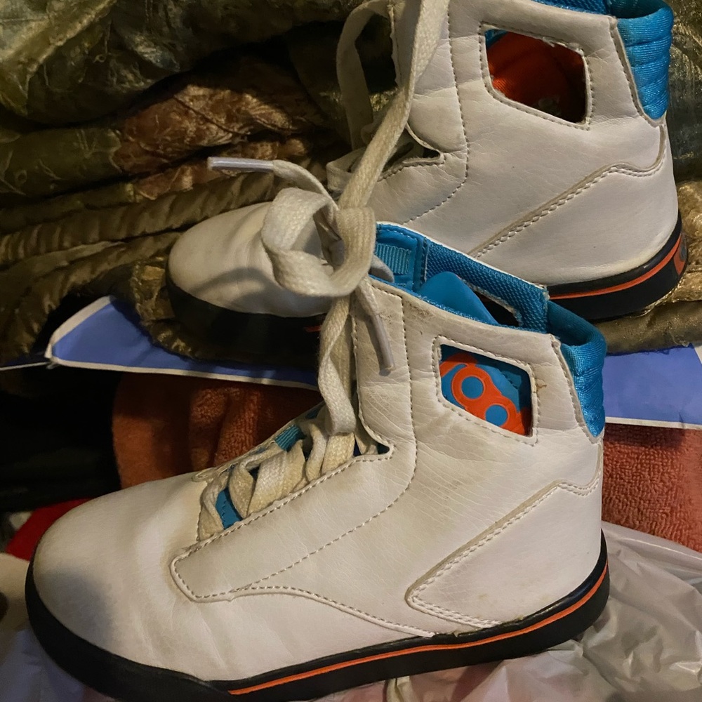 Size 13 Girls Tennis Shoes, Radii, White and Blue
